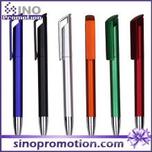 Long Clip Advertising Ball Pen Metal Luster Plastic Ballpoint Pen